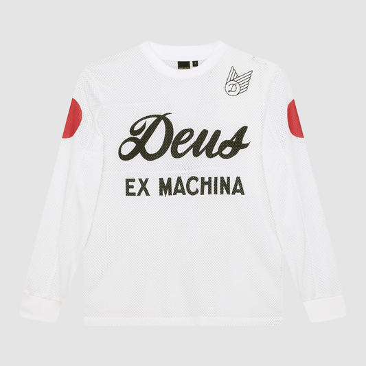 Saber Moto Jersey Vintage White