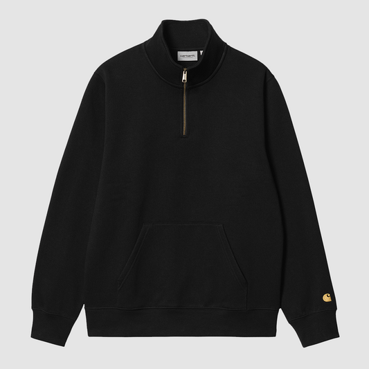 Chase Neck Zip Sweat Black / Gold