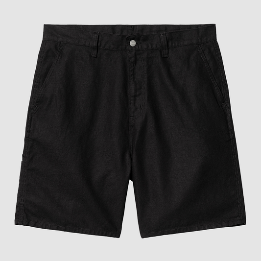Walter Single Knee Short Black Rinsed