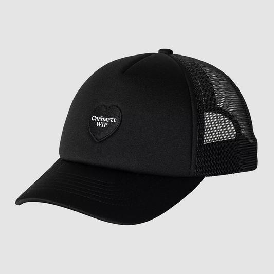 Heart Patch Trucker Cap Black
