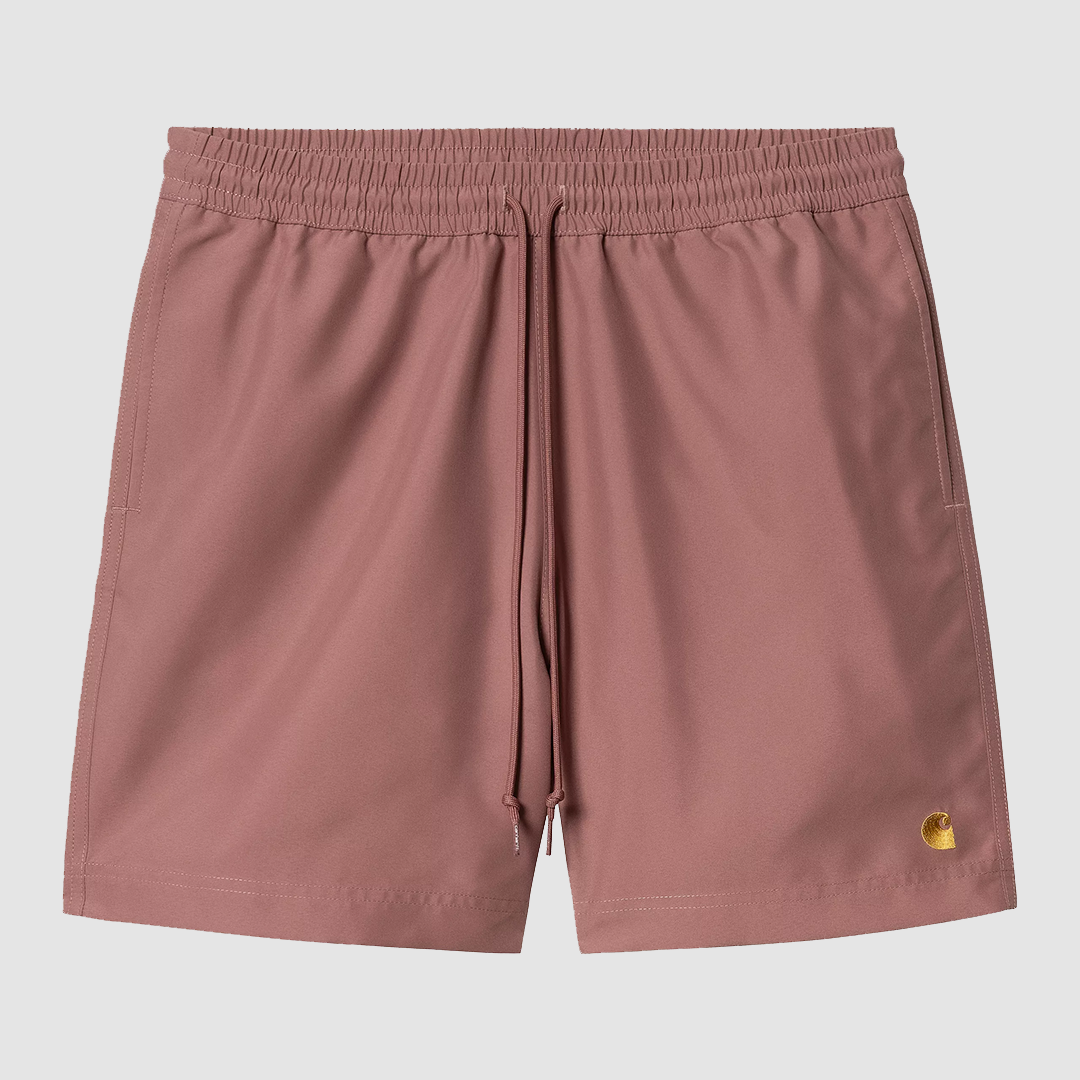 Chase Swim Trunks Dusky Pink /  Gold