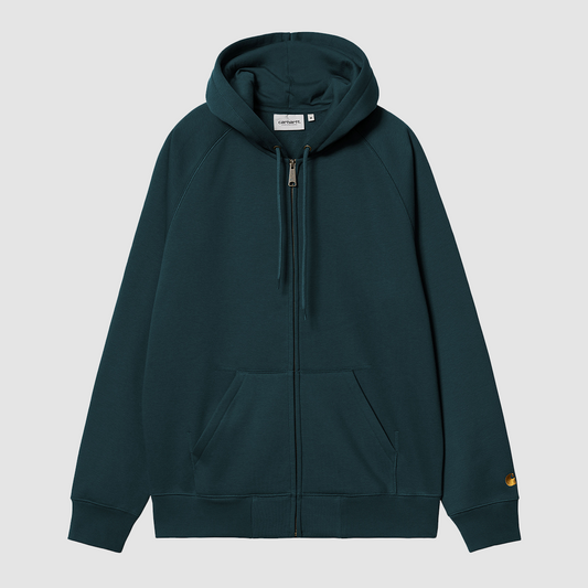 Hooded Chase Jacket Duck Blue / Gold