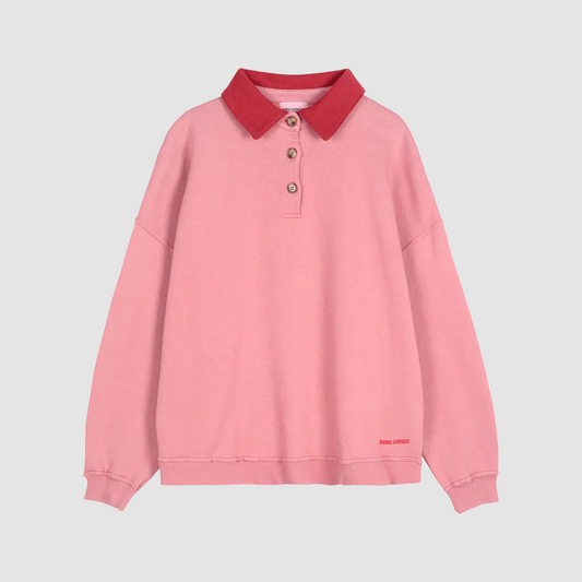 Color Block Polo Oversize Sweat