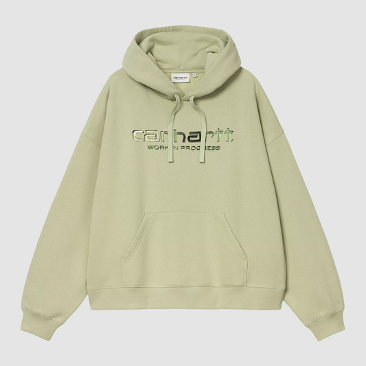 W' Hooded Solar Chrome Sweat Pale Olive