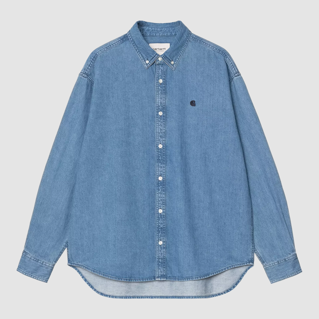 L/S Lucas Shirt Blue Stone Washed