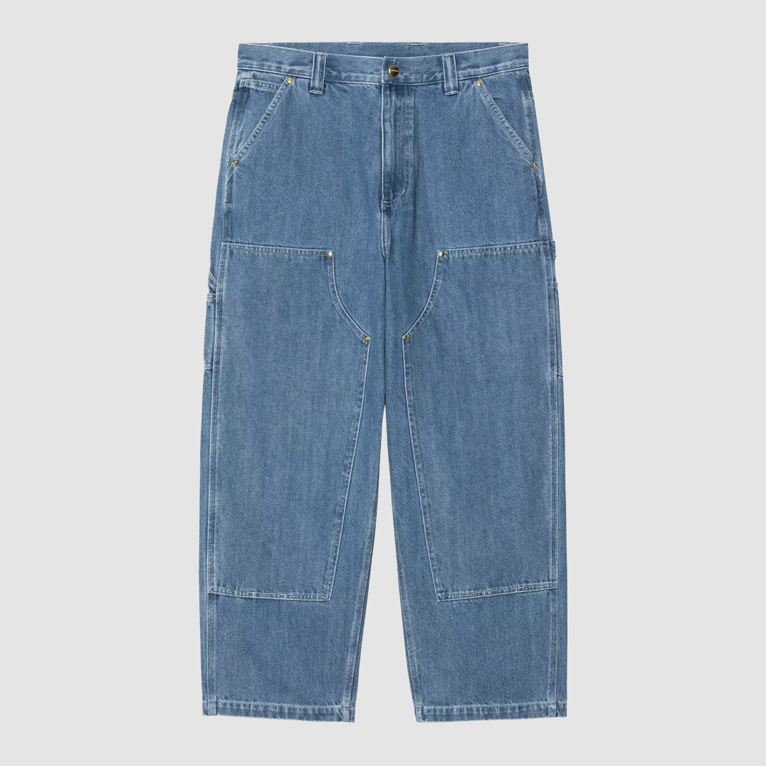 Nash Double Knee Pant Blue Stone Washed