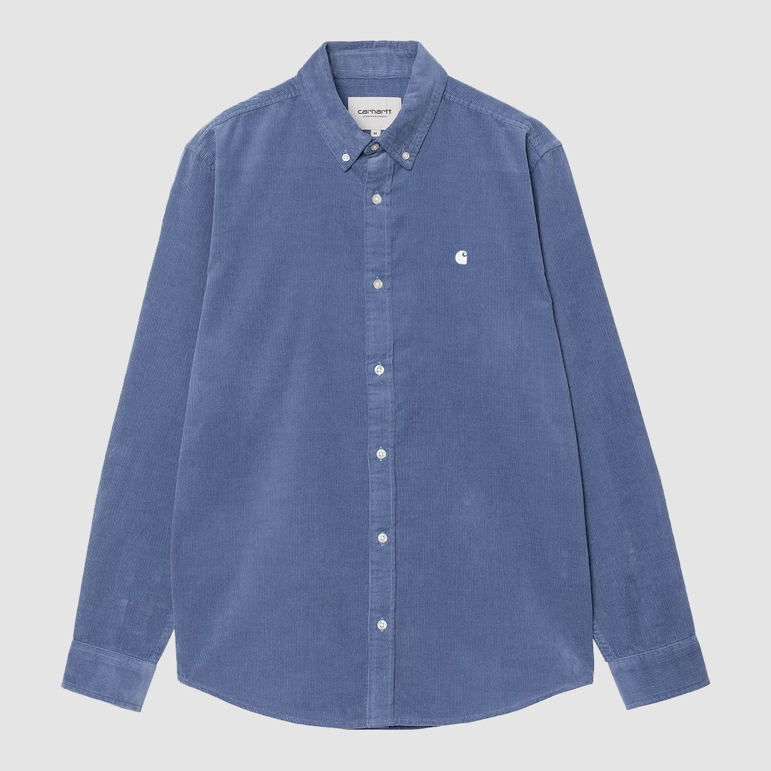 L/S Madison Fine Cord Shirt Blue Iris / Wax