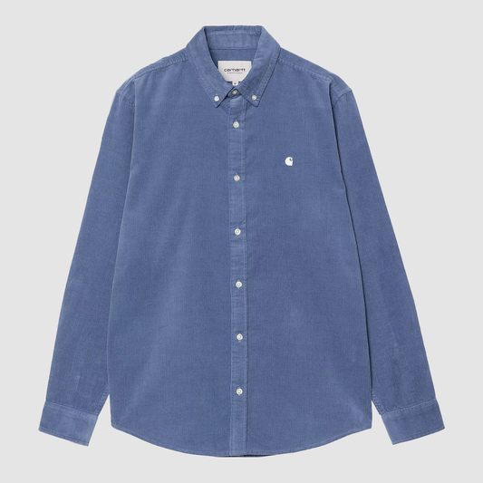 L/S Madison Fine Cord Shirt Blue Iris / Wax