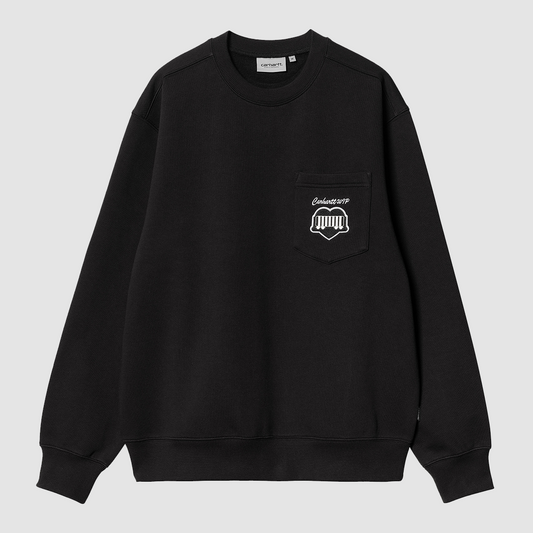 Heart Train Pocket Sweat Black