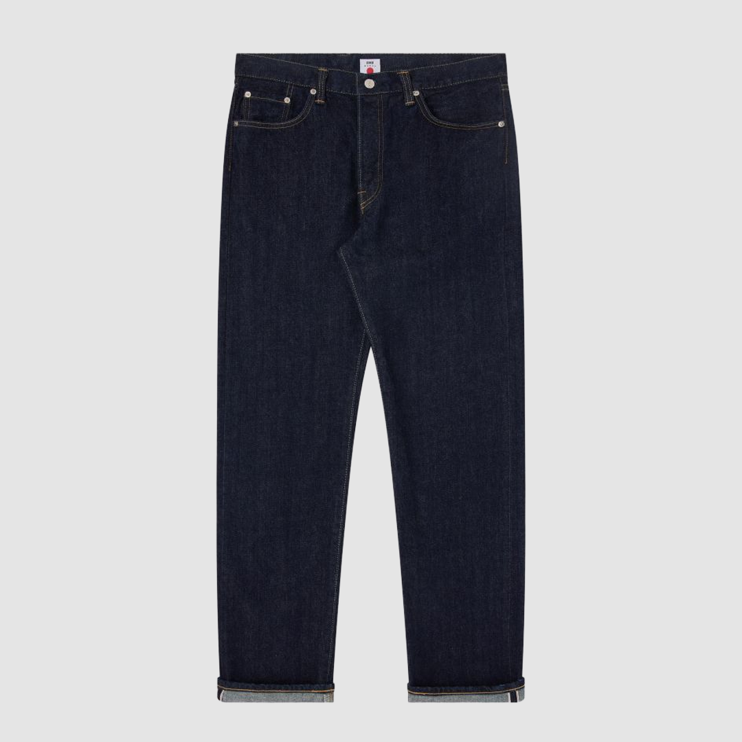 Regular Straight Jeans Blue Rinsed