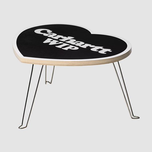 Heart Folding Table Black / White