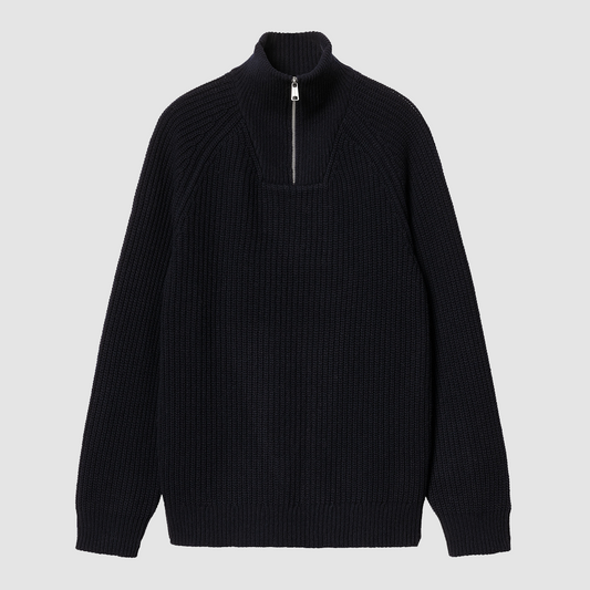Marlon Half Zip Sweater Dark Navy
