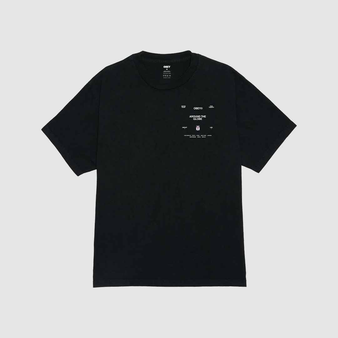 Obey Around The Globe T-Shirt Black
