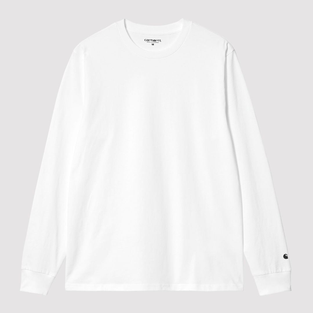 L/S Base T-Shirt White / Black