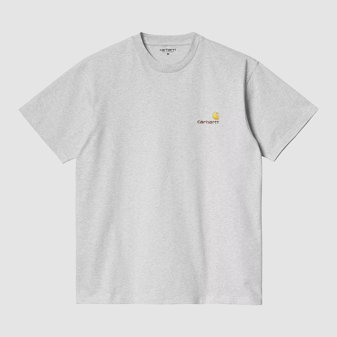 S/S American Script T-Shirt Ash Heather