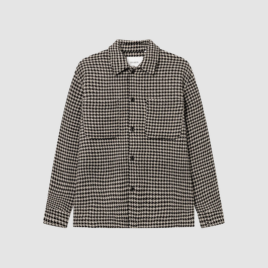 Milian Houndstooth Overshirt Light Desert Sand / Black