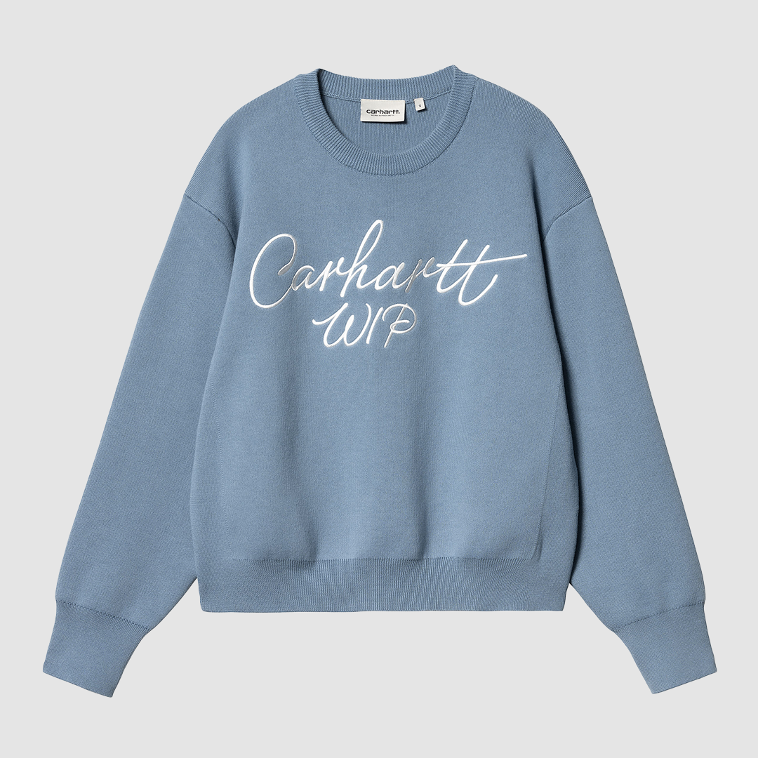 W' Signature Sweater Dusty Ice/ Wax