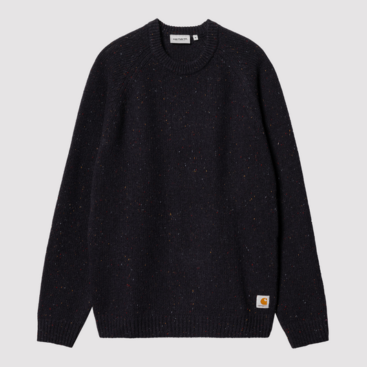 Anglistic Sweater Speckled Dark Navy