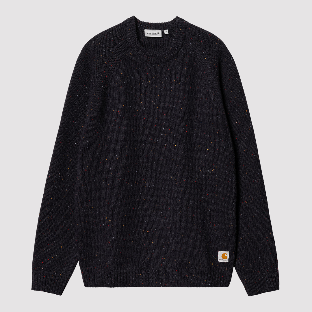 Anglistic Sweater Speckled Dark Navy