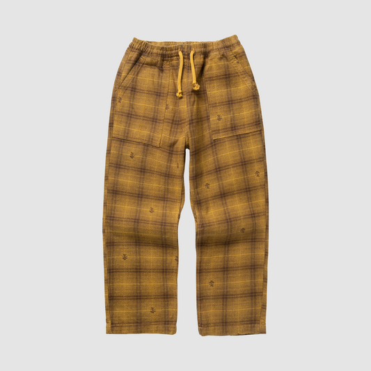 Thistle Plaid Chef Pants Ochre