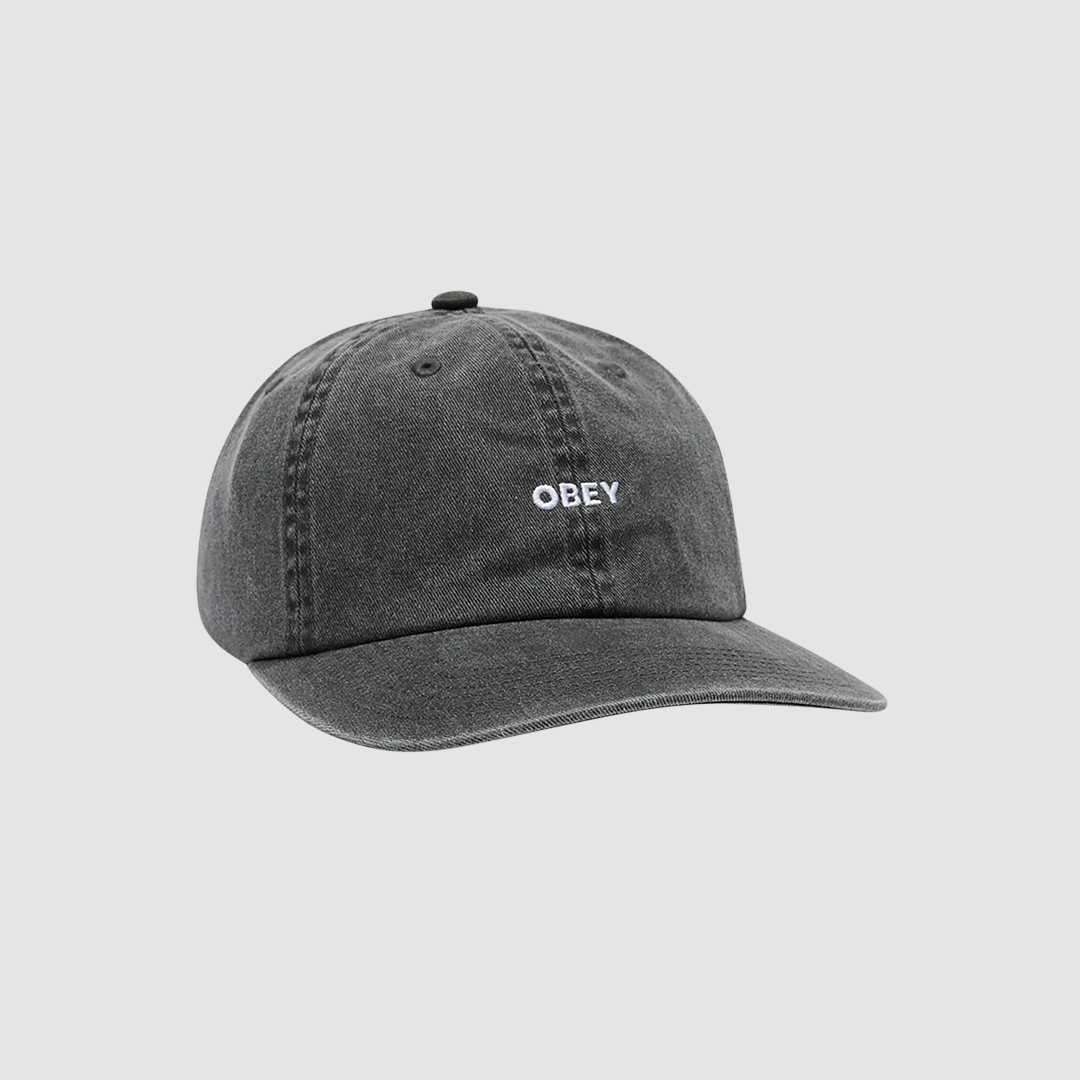 Pigment Bold 6 Panel Strapback Black