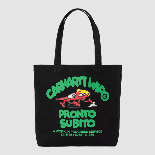 Canvas Graphic Tote Pronto Print Black