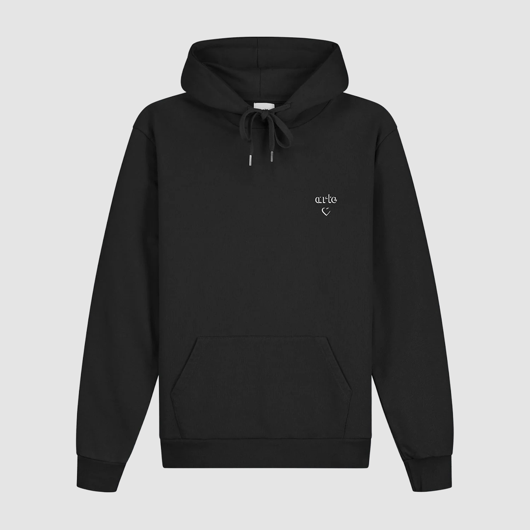 Arte Heart Hoodie Black