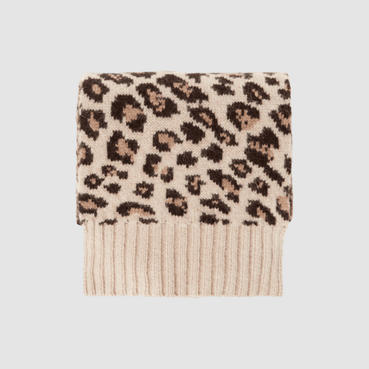 Leopard Scarf - Camel / Ebony / Oakwood