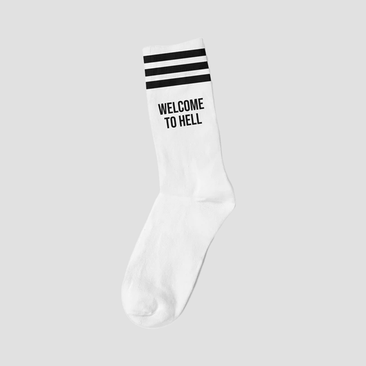 Welcome To Hell Black / White Socks