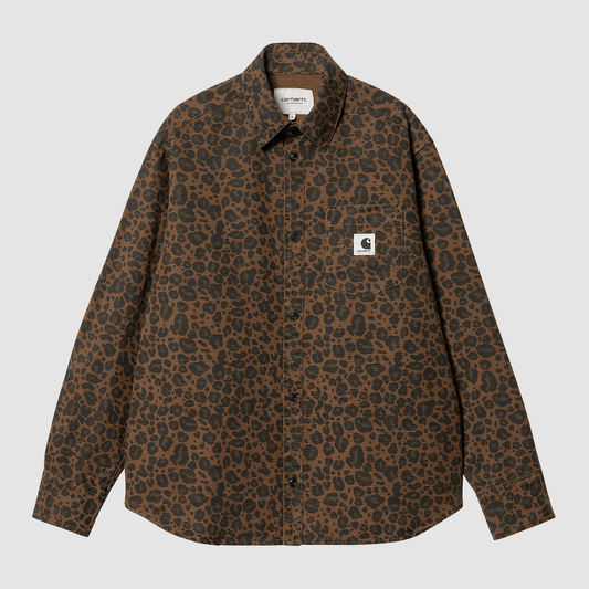 W' L/S Leo Shirt Camo Leo Tamarind Garment Dyed