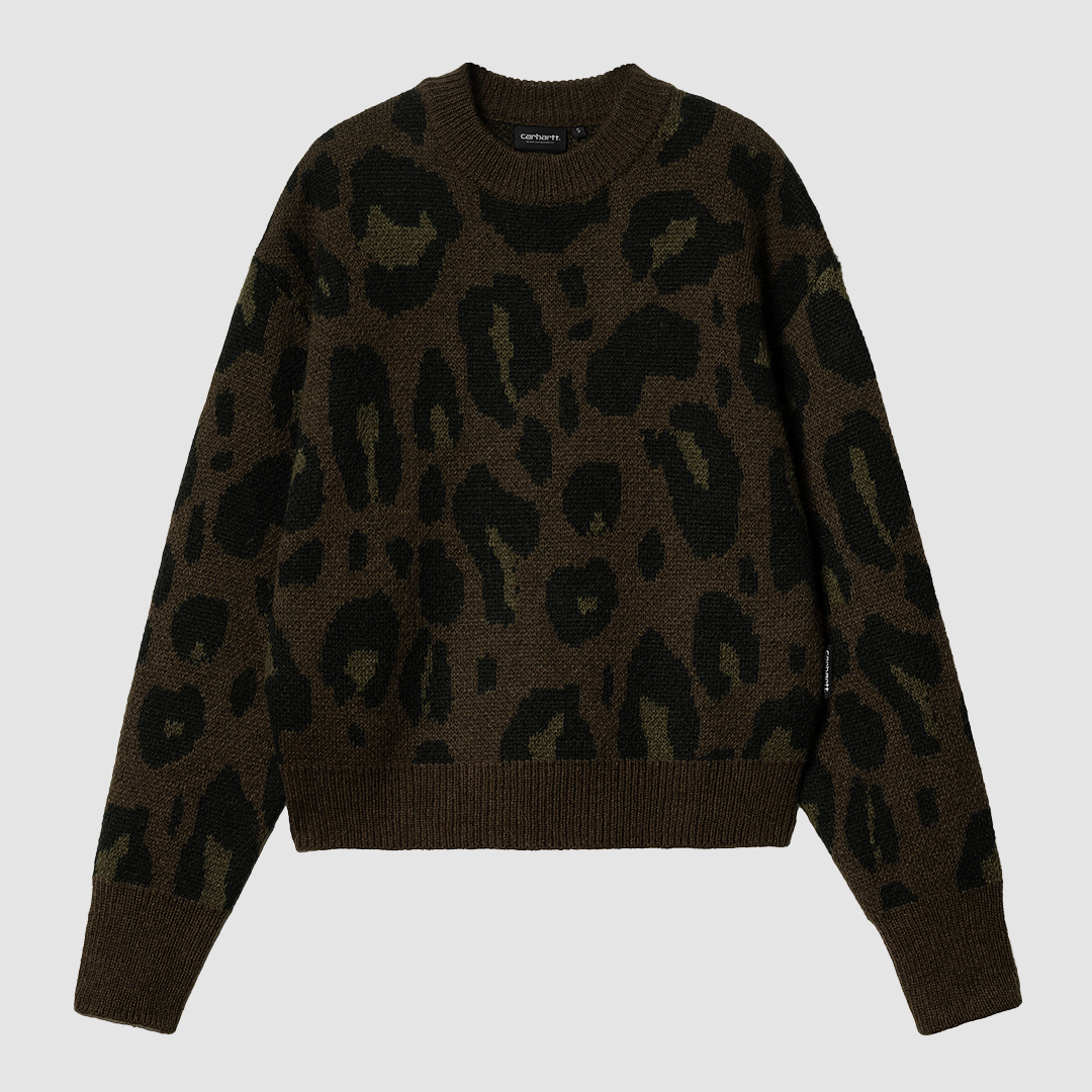 W' Merton Sweater Camo Leo Jacquard Tamarind