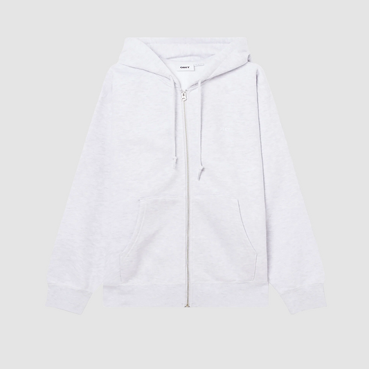 Established Works Bold Zip Hoodie Ash Grey