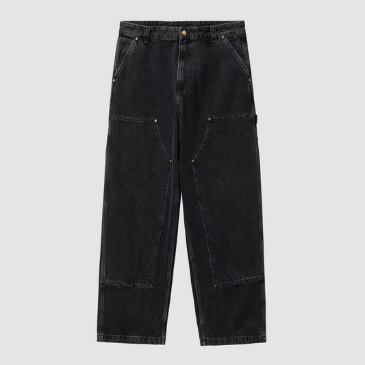 Nash Double Knee pant Black Stone Washed