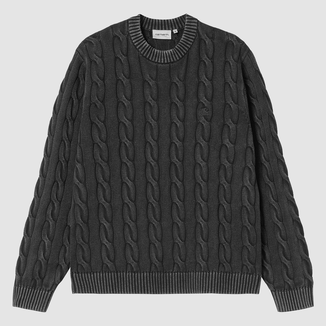 Carter Sweater Black Garment Dyed