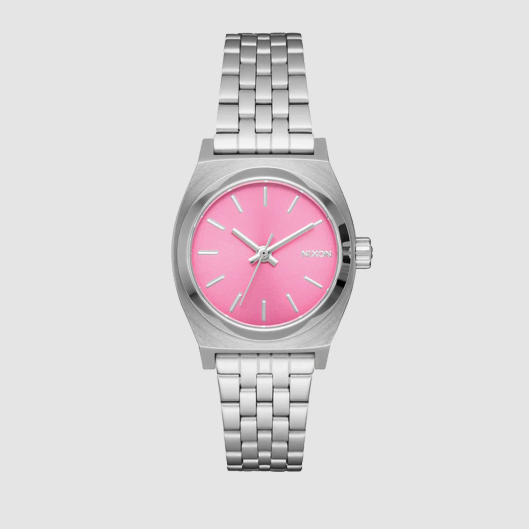 Small Time Teller Silver / Pink