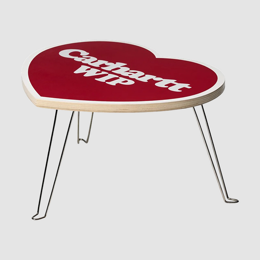 Heart Folding Table Scarlet / White