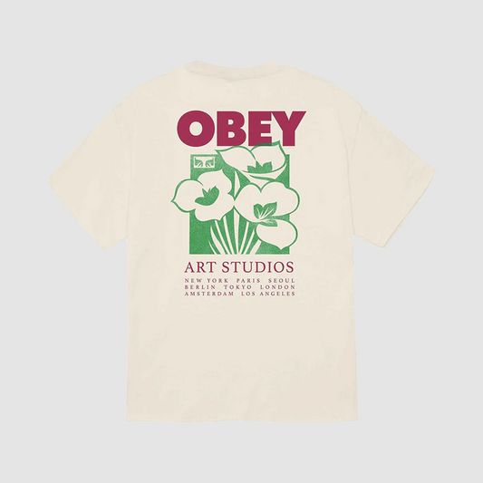 Obey Art Studio Flowers T-Shirt White