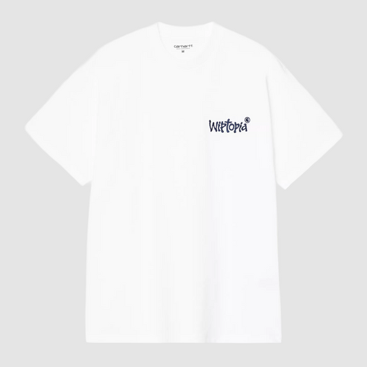 S/S Wiptopia Script T-Shirt White / Blue