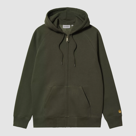 Hooded Chase Sweat Olive / Gold