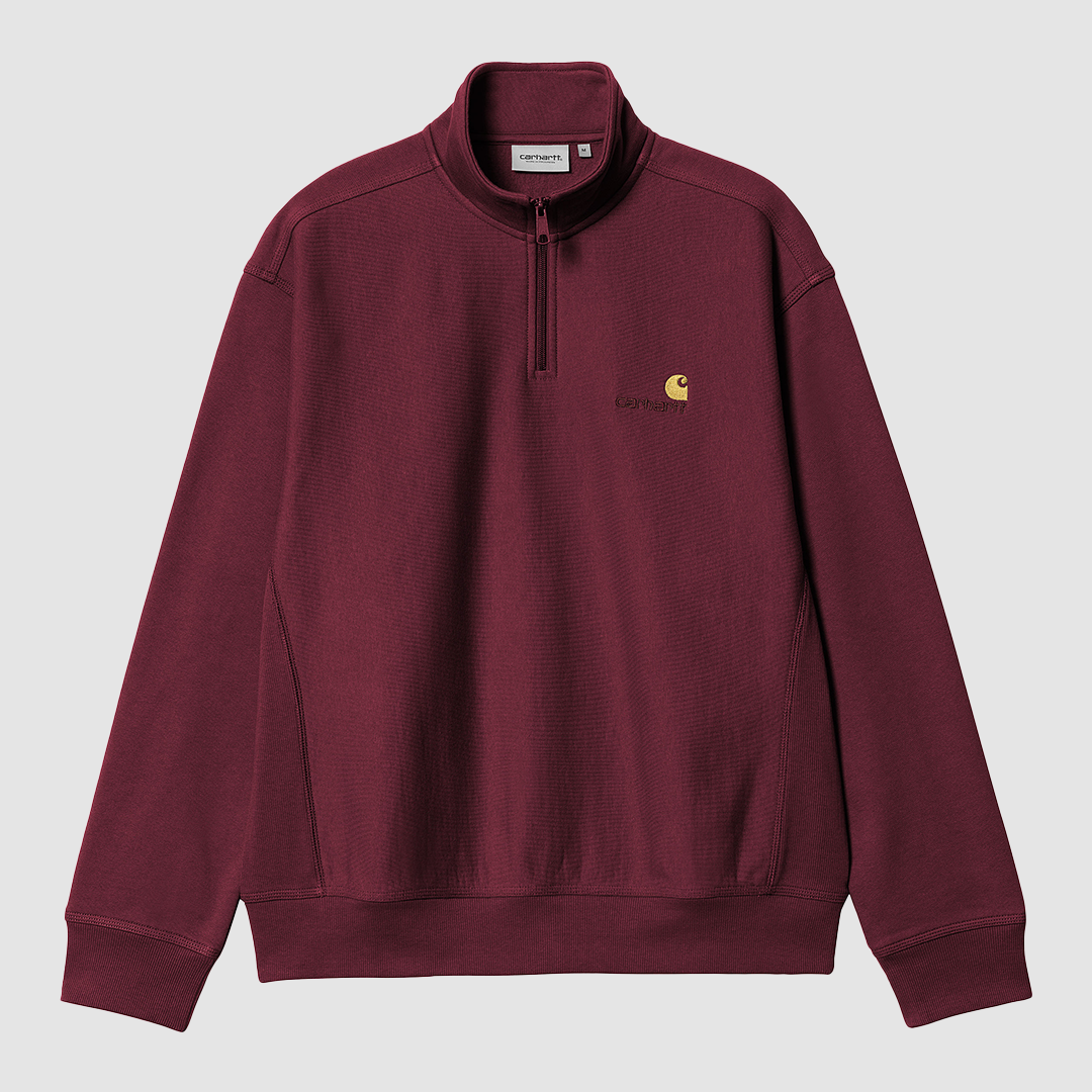 Half Zip American Script Sweat Malbec