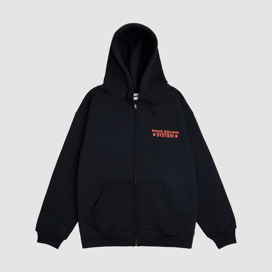 RSS Zip Hoodie Black