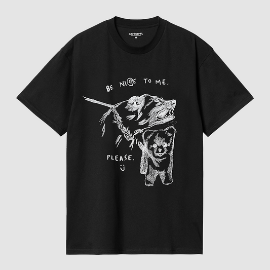 S/S Pepe Be Nice T-Shirt Black / White