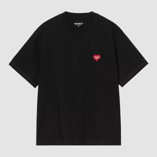 W' S/S Heart Patch T-Shirt Black / Red