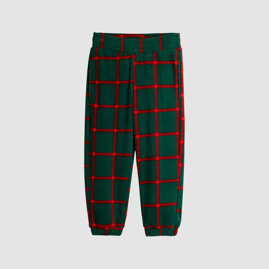 Plaid Aop Fleece Trousers