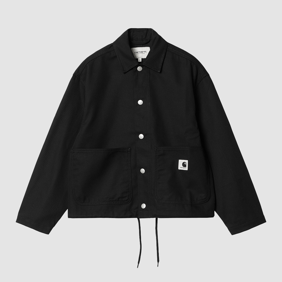 W' Simple Shirt Jacket Black Rigid