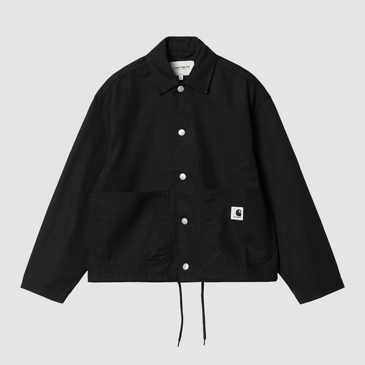 W' Simple Shirt Jacket Black Rigid