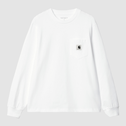 W' L/S Pocket T-Shirt White