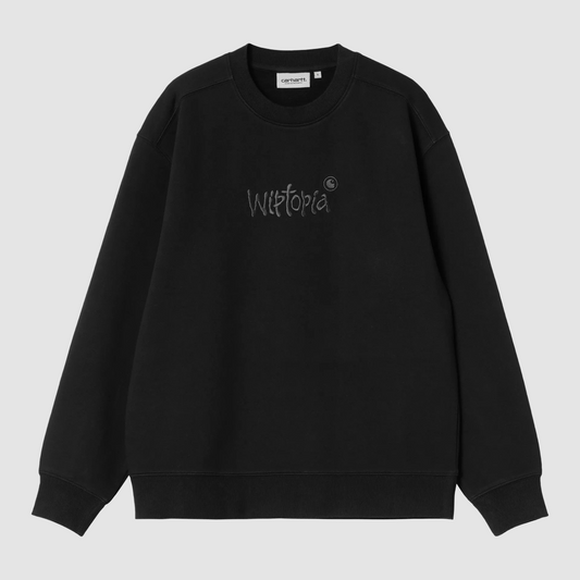 W' Wiptopia Script Sweat Black / Dark Grey