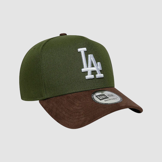 9FORTY E-Frame LA Dodgers Suede Visor Khaki
