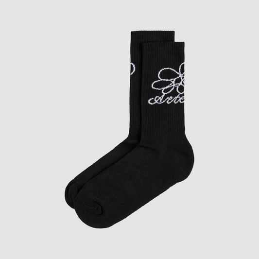 Flower Logo Socks Black